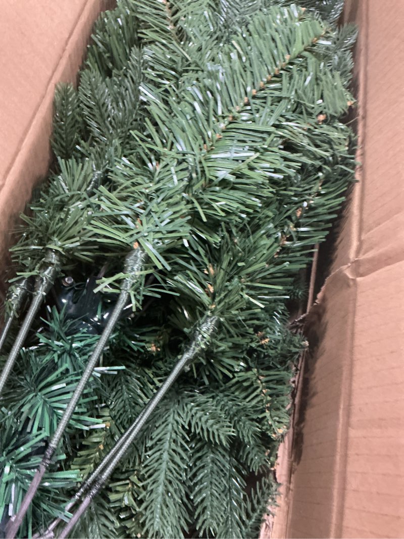 Condition photo showing Good Condition for uten artificial christmas tree, 5ft unlit pine christmas tree with mixed 386 branch tips, metal stand, easy assembly for home, office, holiday 5ft pine tree