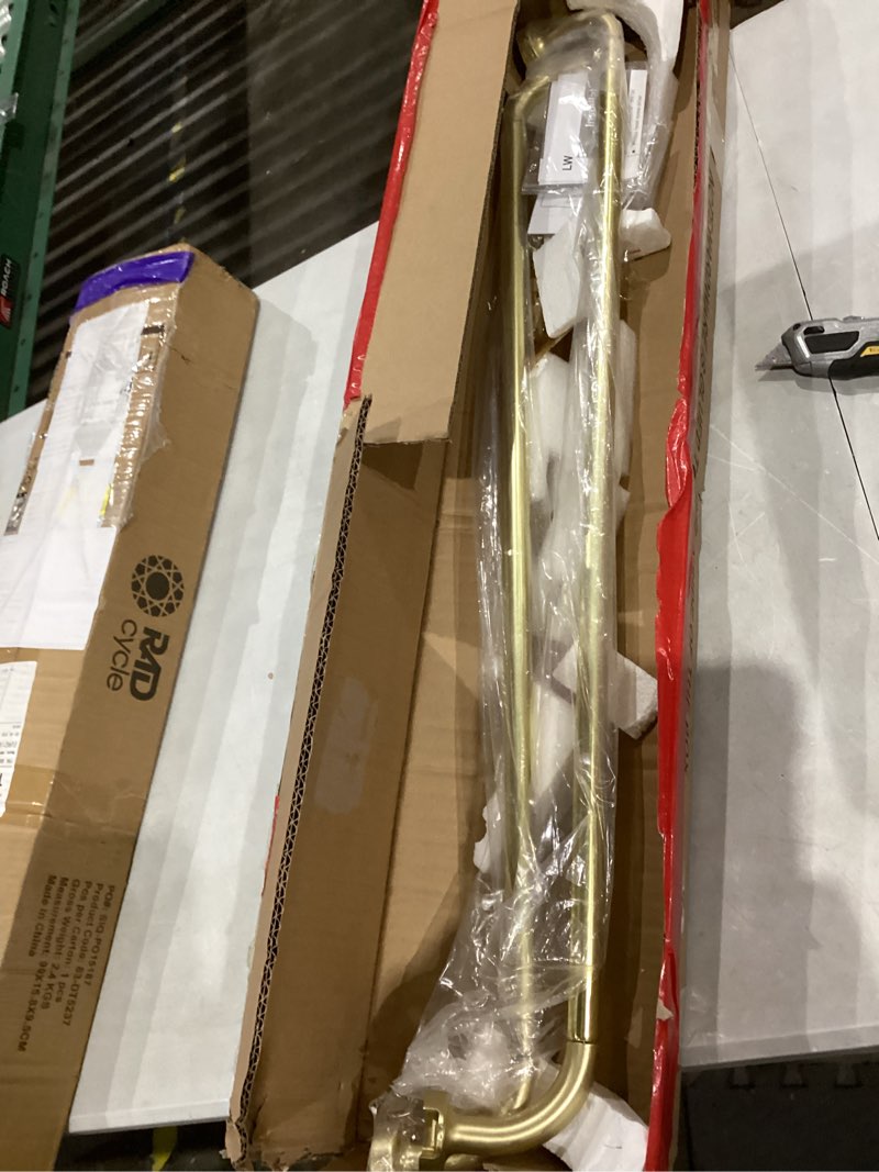 Condition photo showing Good Condition for 2 Pack Brass Disc Curtain Rods, 28-48 Inches Window Curtain Rod,Adjustable Room Darkening Curtain Rod with Aluminum Finials and Brackets,Wrap Around Design