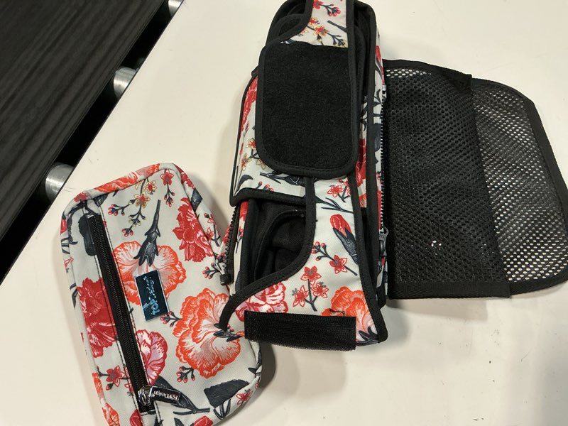 Condition photo showing Good Condition for topdesign universal baby stroller organizer, stroller caddy with detachable mesh bag & heightened insulated cup holders & non-slip secure hooks accessories, fits most strollers (trumpet vine)