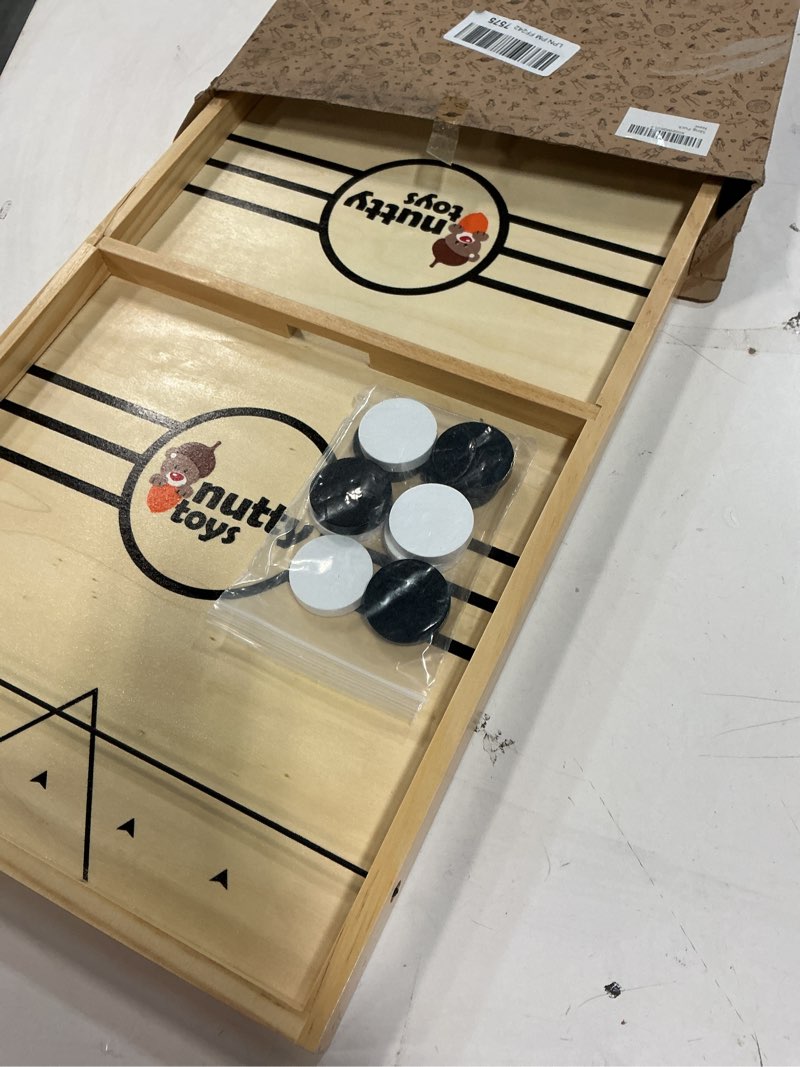 Condition photo showing Good Condition for Nutty Toys Sling Puck Family Game XL - Fast & Rapid Tabletop Table Battle, Top Xmas Gift 2025, Unique Kids & Adults Christmas Stocking Stuffer Idea, Best Teenage Girl, Teen Boy & Tween Holiday Present