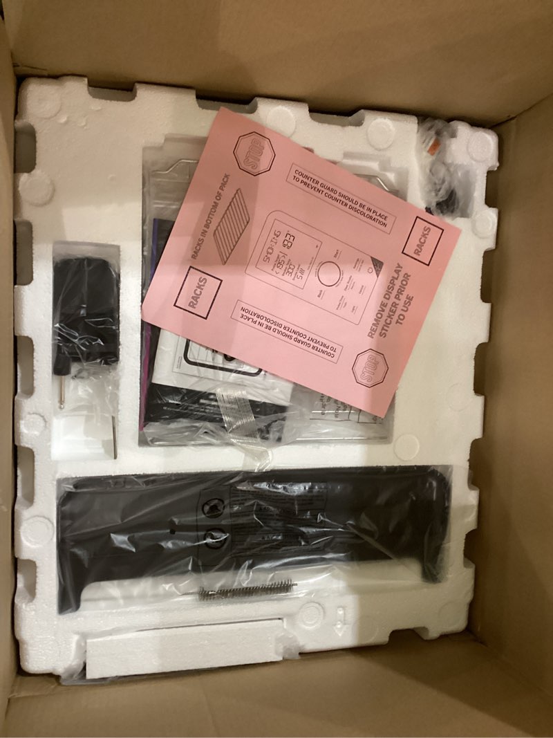 Condition photo showing Good Condition for ge profile™ smart indoor pellet smoker, with active smoke filtration, 5 smoke control settings, wifi connected, electric, countertop bbq appliance, black