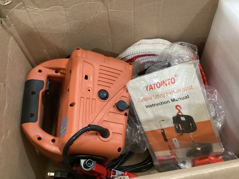 Condition photo showing Good Condition for tkk 3-in-1 electric hoist, 1500w, 1100 lb capacity, 25 ft lift, 120v | 16 ft/min lift speed, portable power winch with manual, wired, and wireless control modes for garage, warehouse and factory