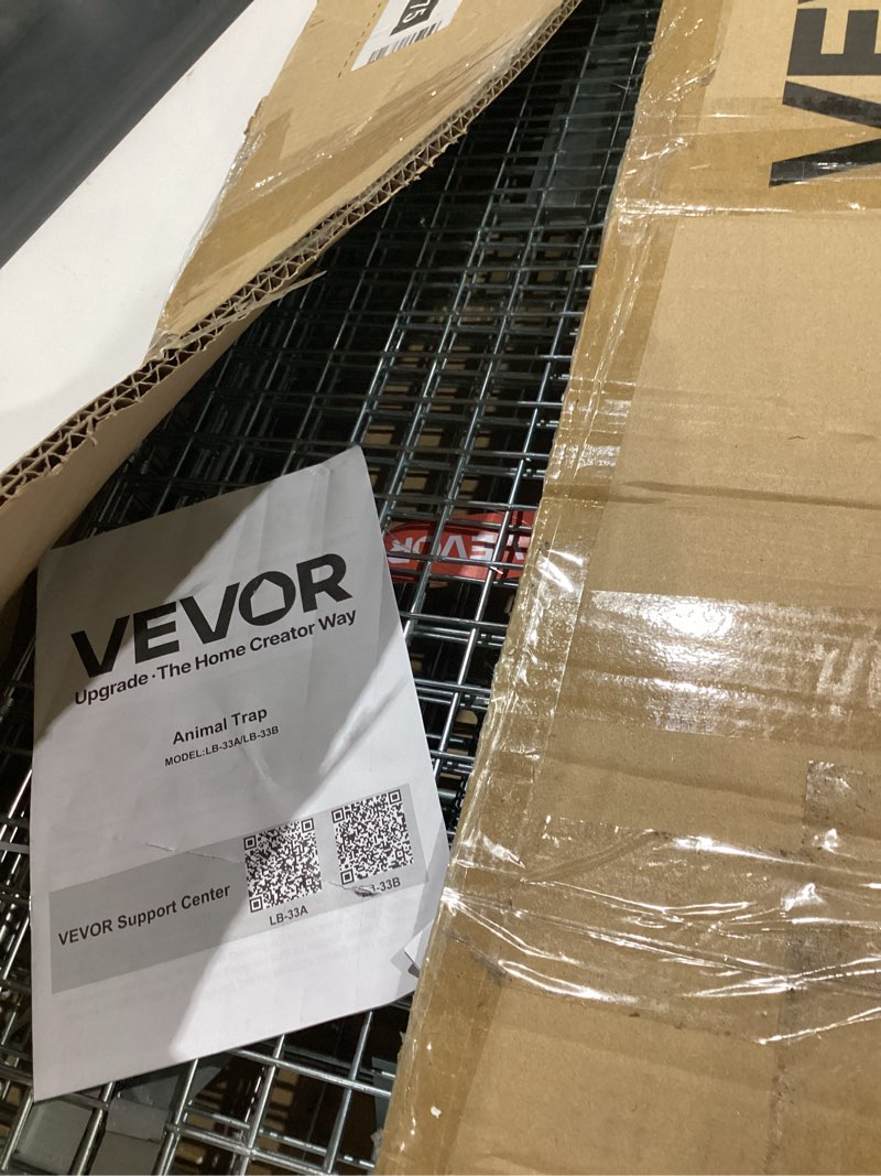 Condition photo showing Good Condition for vevor live animal cage trap 31in x 10in x 12in humane cat trap galvanized iron folding animal