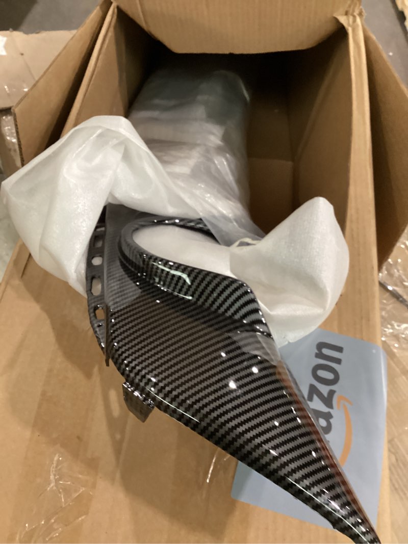 Condition photo showing Good Condition for HECASA Rear Bumper Diffuser Compatible with 2015-2023 Chrysler 300 Models Lower Bumper Lip Spoiler Splitter Valance Dual Exhaust Shark Fins Carbon Fiber Color Plastic ABS