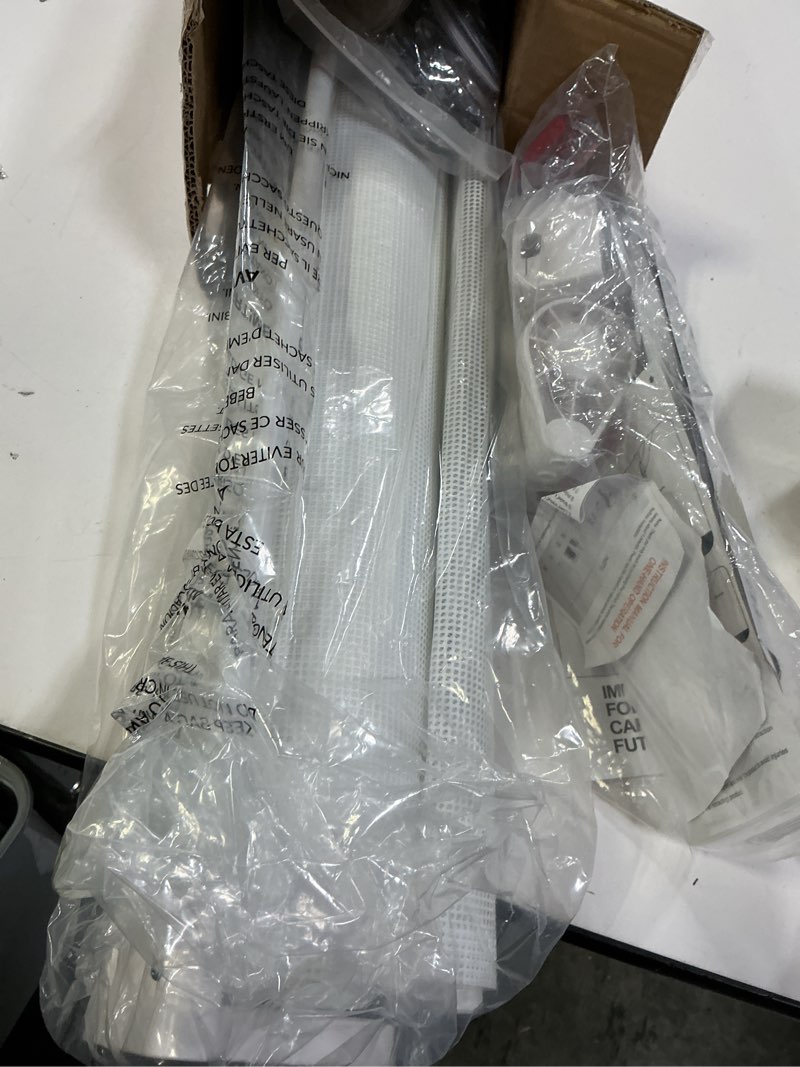 Condition photo showing New/Like New for 19.7ft Retractable Baby Gates Dog Gate - 236" Extra Wide Expandable Child Safety Gate,37" Tall Toddler Pet Mesh Gate with Reinforced Strips for Doorways,Stairs,Hallways,Outdoor & Indoor Large Openings White 37" Tall x 236" Wide