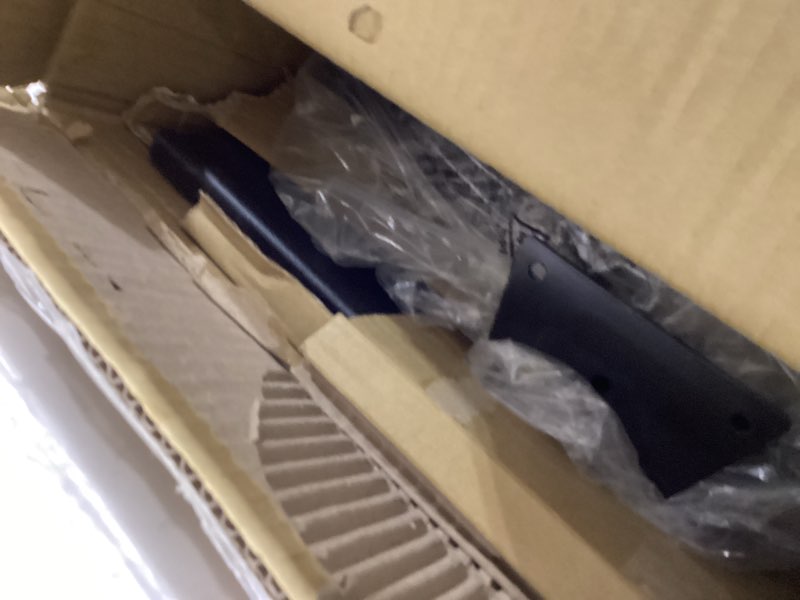 Condition photo showing Good Condition for Seville Classics Airlift Mobile Height Adjustable Laptop Stand Computer Workstation for Sitting Classroom Home Office Medical Table w/Wheels, Flat Desk 24", Black Black Flat (24") (NEW MODEL)