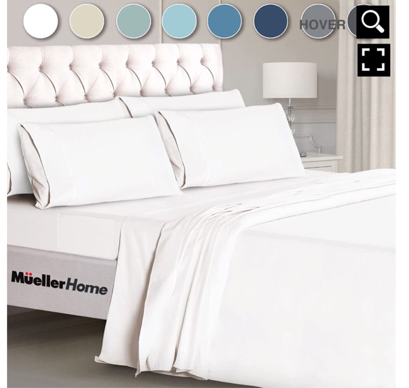 premium hotel collection 6-piece king sheet set – white