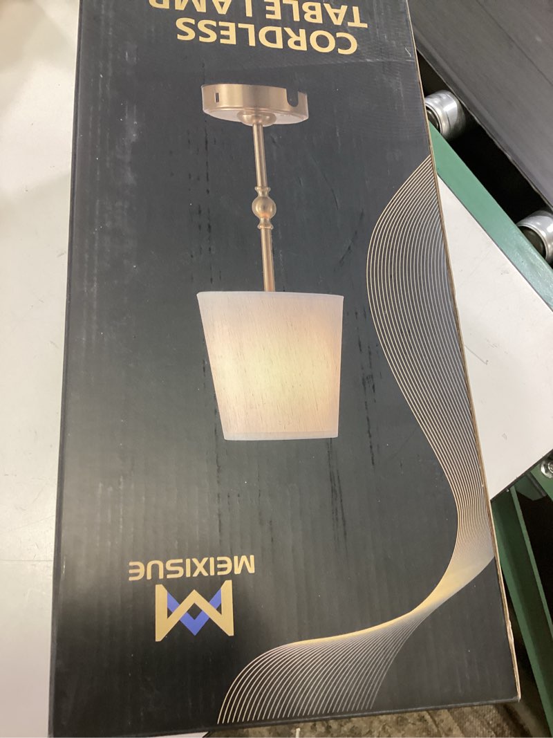 Condition photo showing New/Like New for cordless rechargeable led table lamp with dimmer,nightstand lamp with usb port,antique brass portables outdoor lamp, battery operated lamp for patio bedroom bedside balcony camping bar rv