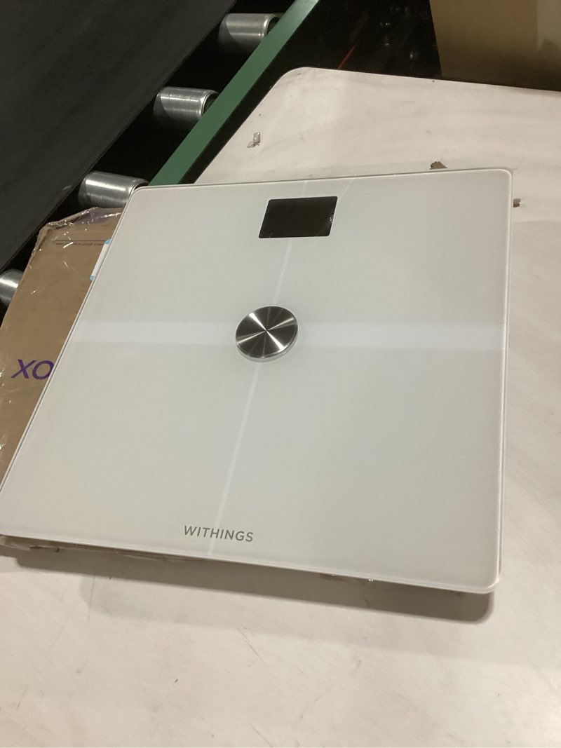 Condition photo showing New/Like New for withings body smart - accurate scale for body weight and fat percentage, body composition wi-fi and bluetooth weight scale, baby weight scale, smart scale apple health compatible, bathroom scale white body smart