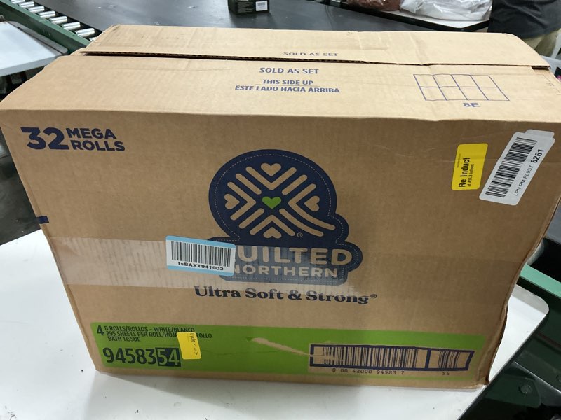 Condition photo showing New/Like New for quilted northern ultra soft & strong toilet paper, 32 mega rolls = 128 regular rolls, 5x stronger*, premium soft toilet tissue