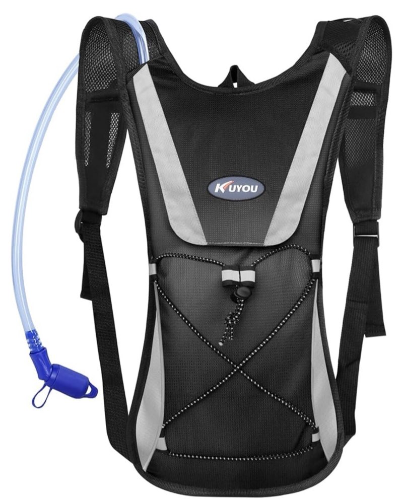 KUYOU Hydration Pack with 2L Bladder Black Backpack