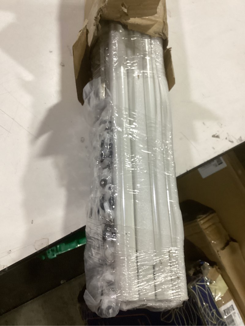 Condition photo showing Good Condition for Silent Double Curtain Track Ceiling Mount 6'/8'/10'/12'/15', Wide 4" White Aluminum track Curtains Rail, Bedroom/Window/Hotel Drop Ceiling Curtains Tracks (without curtains & hooks) (Double, 15ft) Double track 15ft