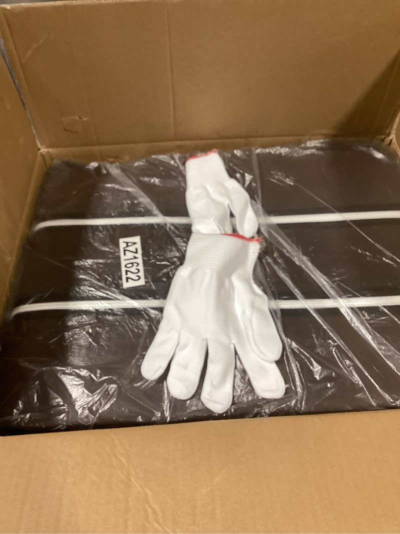 Condition photo showing Good Condition for SORCEDAS Portable Wardrobe Closet Storage Organizer Metal Hanging Rack Non-Woven Fabric 34 Inch Coffee (34 Inch, Coffee)