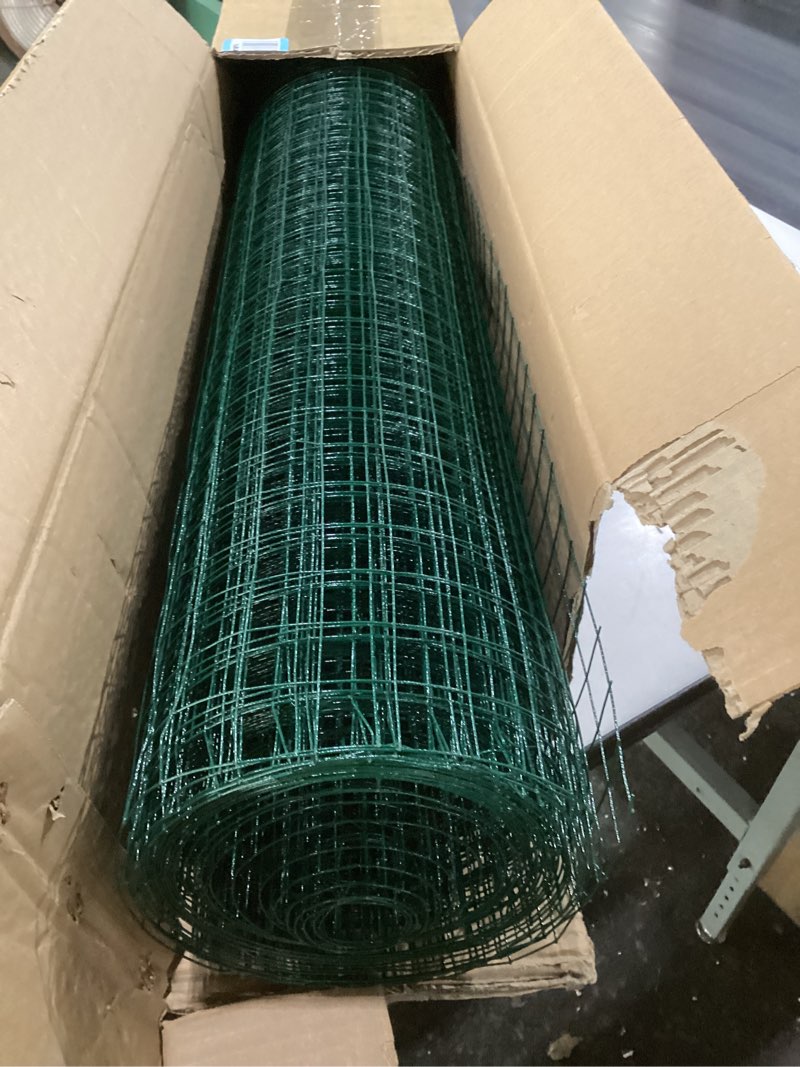 Condition photo showing Good Condition for tongmo 48" x 50' green chicken wire fencing, 19 gauge green wire fence, 1"x1" mesh size metal welded wire garden fence roll, poultry netting for rabbit/duck/chicken