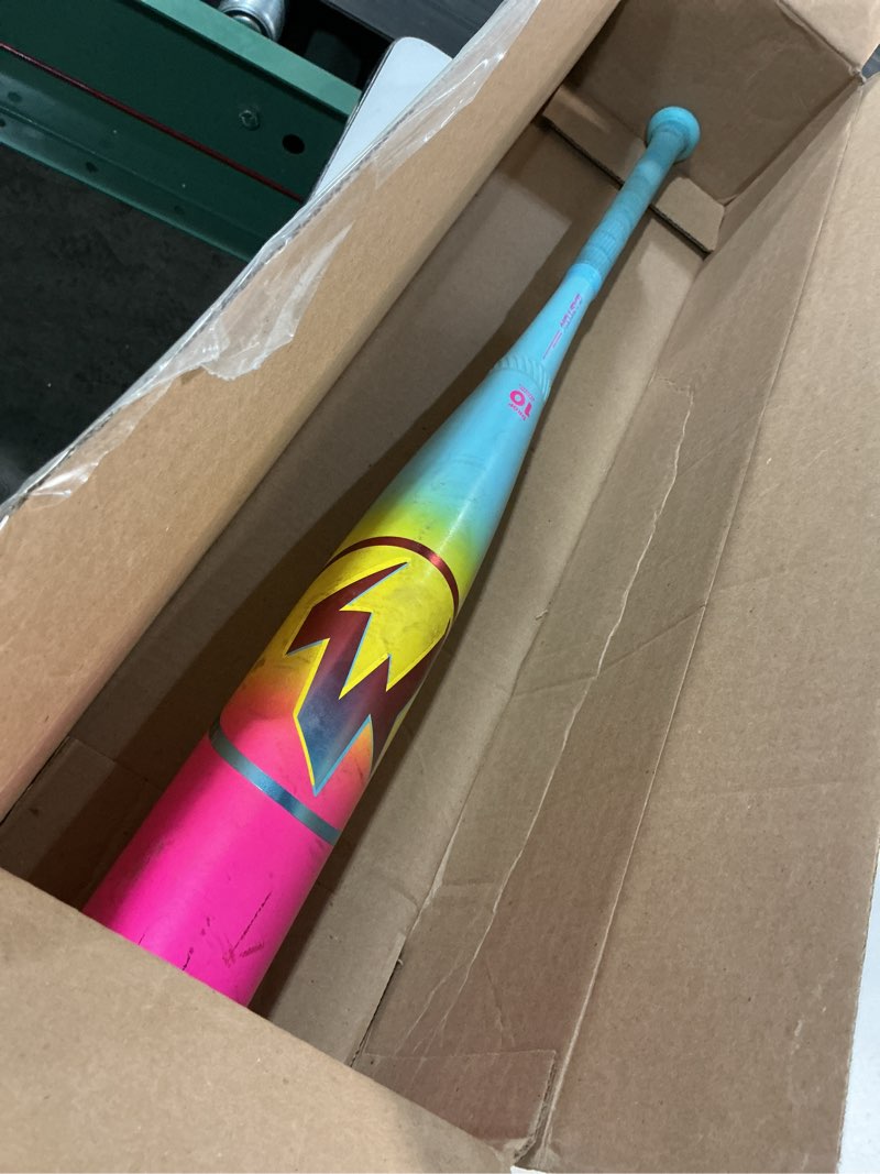 Condition photo showing As Is for easton | 2026 | hype fire baseball bat | usssa | -5 / -8 / -10 drop | 2 3/4" barrel | 2 pc. composite blue / green / yellow / pink -10 30 inches