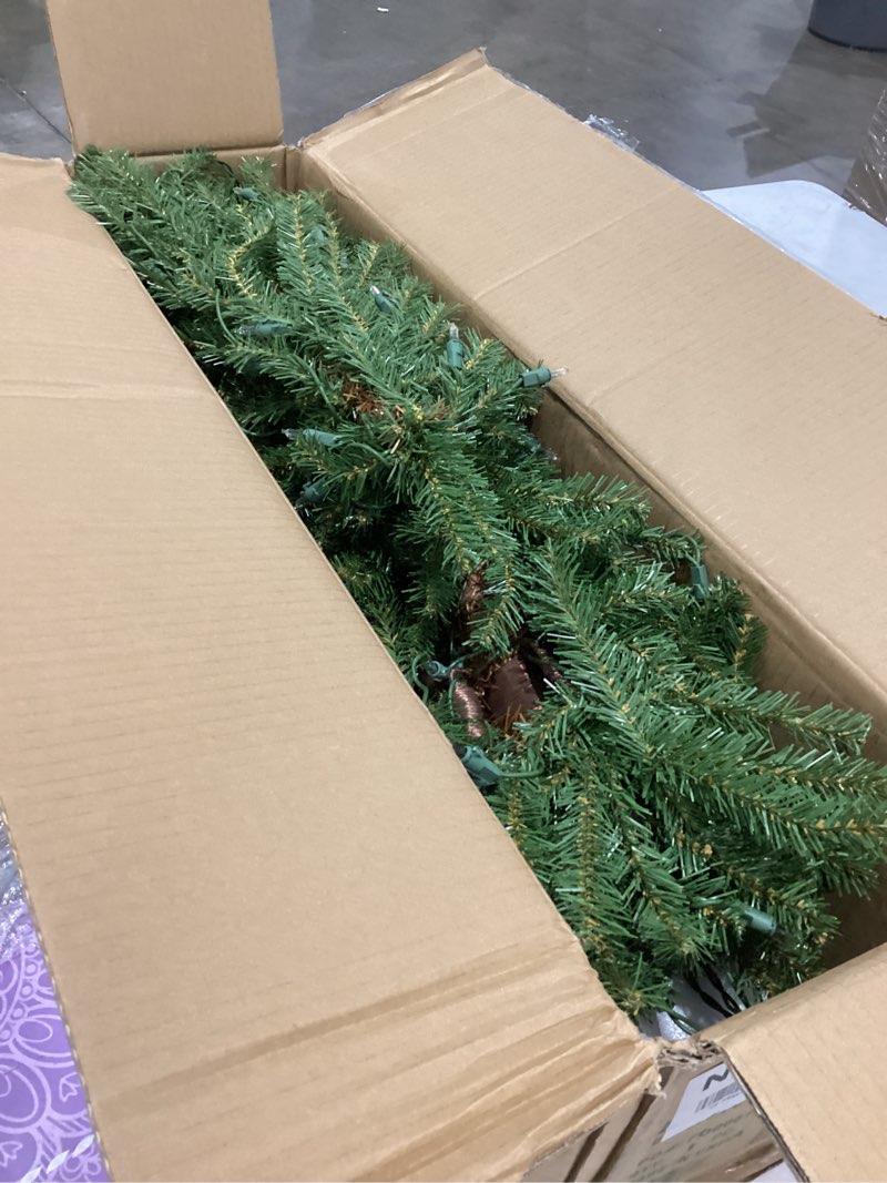 Condition photo showing Good Condition for prelit christmas garland 9ft with 50 led lights, battery opreated christmas decor timer for mantle staircase indoor and outdoor prelight xmas garland