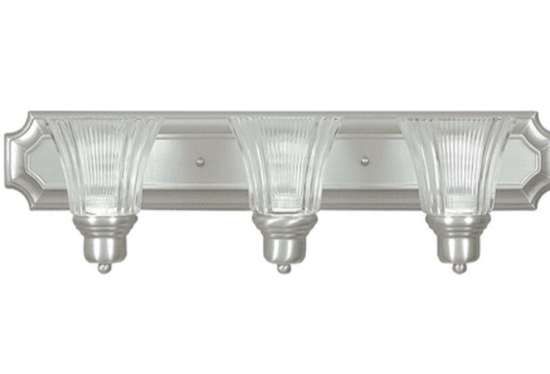 Sunset Lighting F3573-53 Vanity with Prismatic Clear Glass  Satin Nickel Finish