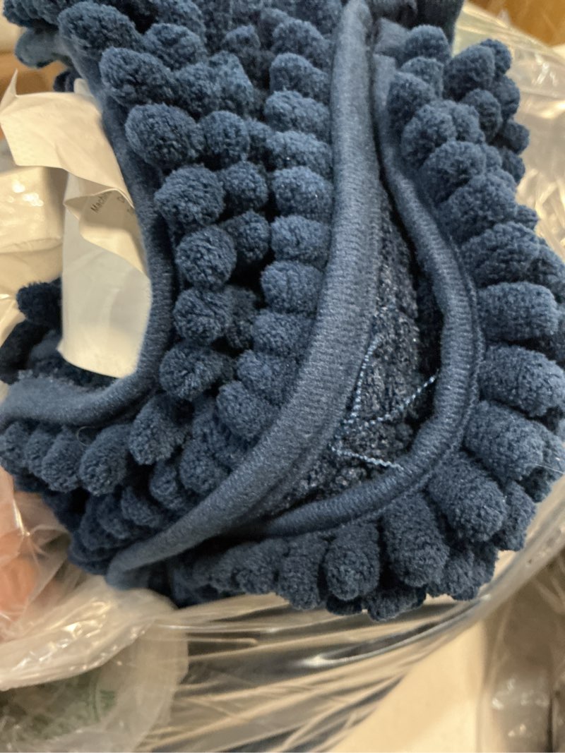 Condition photo showing Good Condition for h.versailtex 2 piece bathroom set - super absorbent chenille striped bath mats and rugs - non-skid, machine washable floor mats (navy, 24 x 36 plus 20 x 32 inches) 24" x 36" plus 20" x 32" navy