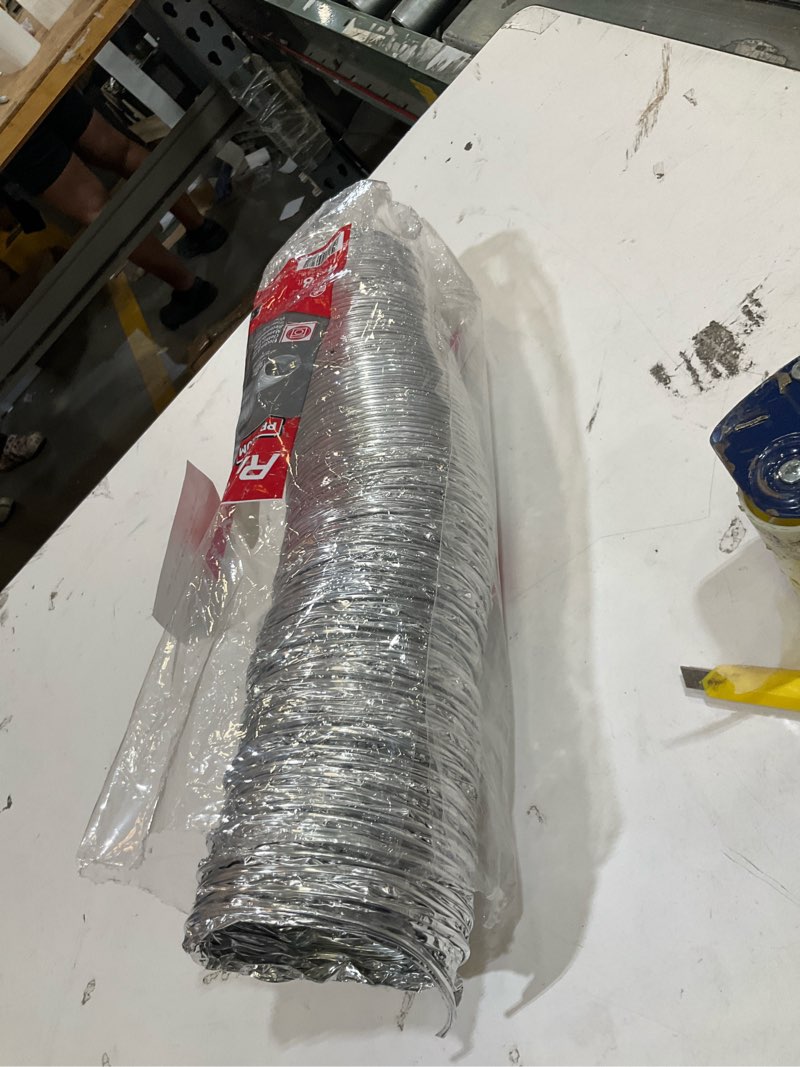 Condition photo showing As Is for rigiflex rigiflex 4-in x 96-in aluminum semi-rigid flexible duct