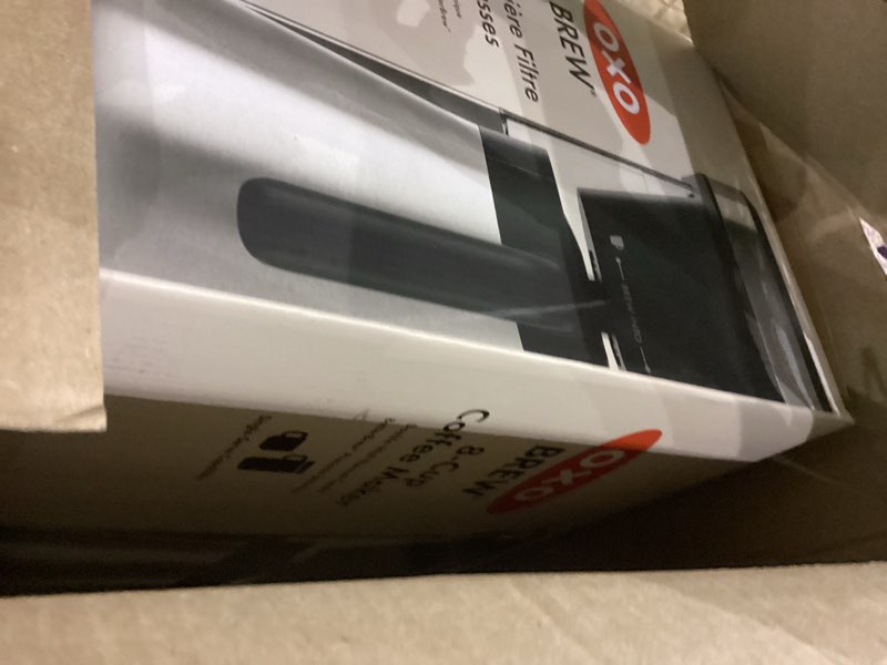 Condition photo showing As Is for OXO Brew 8-Cup Coffee Maker - Single-Serve & Carafe, Thermal Stainless Steel, SCA Certified