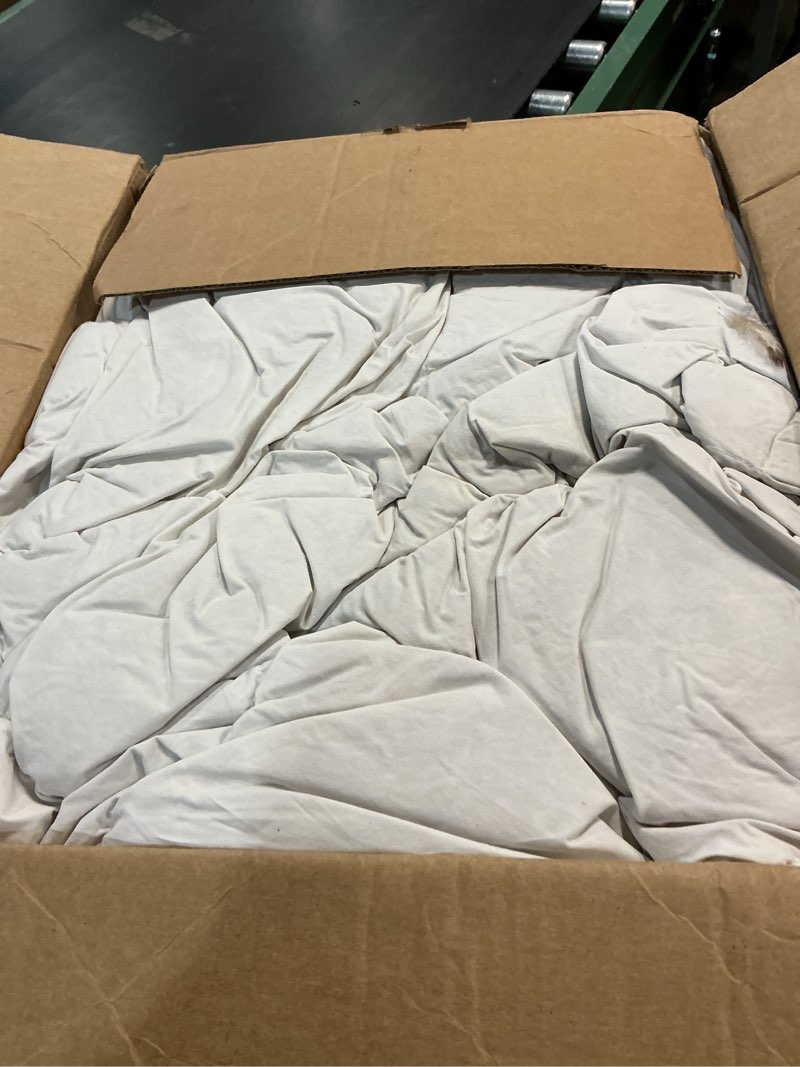 Condition photo showing As Is for royoliving premium feathers down duvet insert comforter oversized king size all season medium warmth white 100% cotton cover with corner tabs (120x98, 77 oz) white oversized king all season