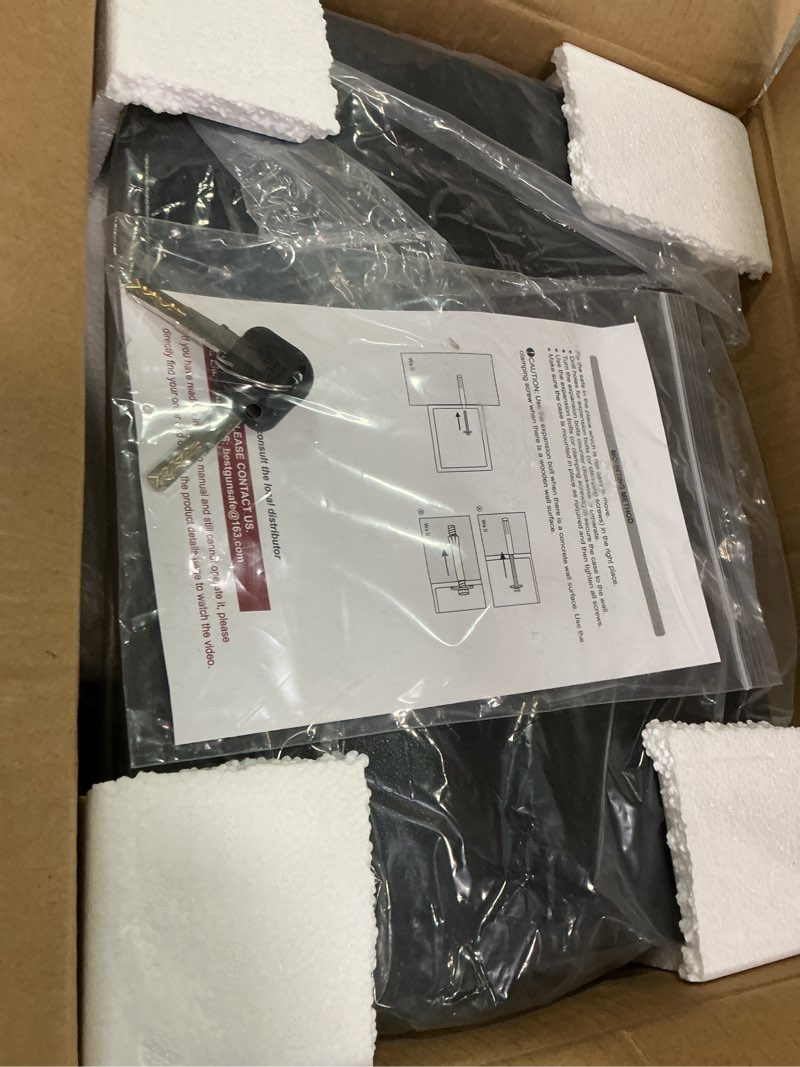 Condition photo showing Good Condition for 1.2 Cuft Small Home Safe Fire and Waterproof, Anti-theft Fireproof Safe Box with Digital Keypad, Spare Keys and Removable Shelf, Personal Safes for Home Money Medicine Valuables 1.2 Cub