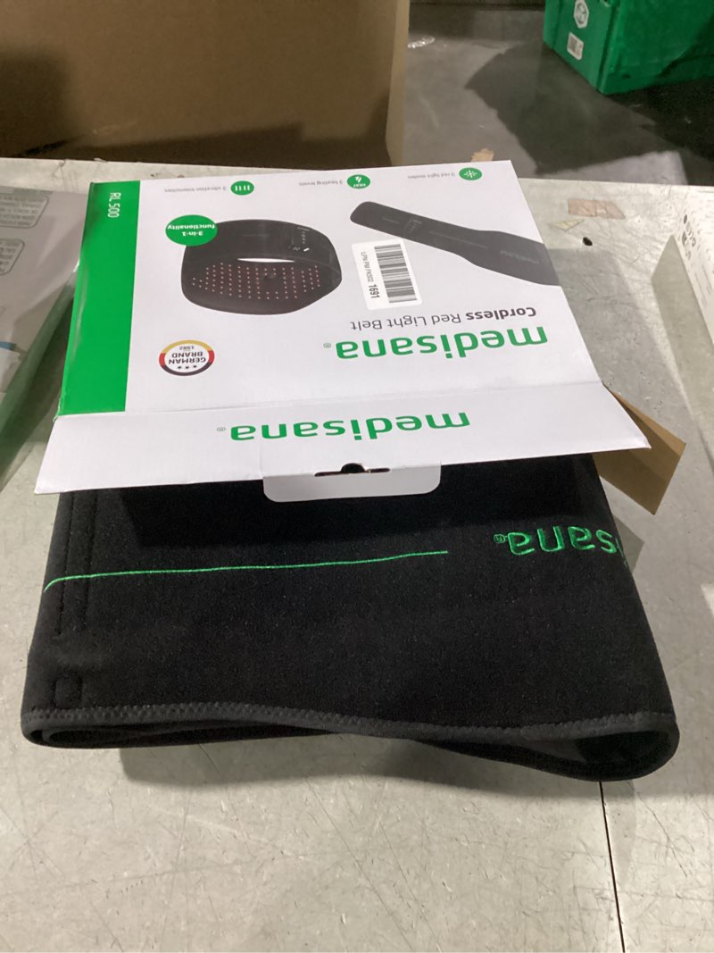 Condition photo showing Good Condition for Medisana 3-in-1 Red Light Therapy Belt, Cordless Infrared Red Light Therapy for Body with Multi-Mode Red Light/Pulse/Heat/Vibration - 660nm/850nm for Muscle Pain Relief, Portable for Waist Back Knee