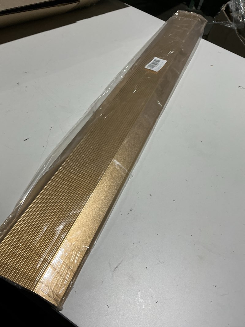Condition photo showing Good Condition for 4 inch Wide Aluminum Floor Transition Strip Wood to Tile, NEICAGNE 36 inch Threshold Ramps for Doorways Wheelchair Tile Wood Floors, Doorway Edge Trim Suitable for Threshold Height Less Than 1.6 Inch Gold 36''x4''