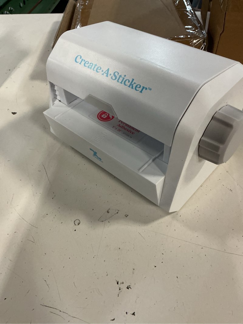 Condition photo showing Good Condition for xyron create-a-sticker, 5" sticker and label maker machine for small business and diy crafts, includes permanent adhesive, pre-loaded (0501-05-10a) machine permanent adhesive