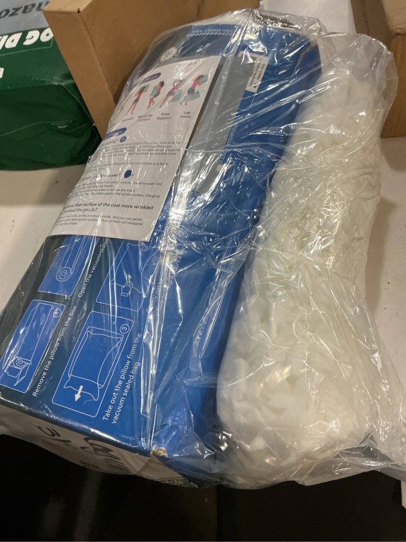 Condition photo showing Good Condition for cooling side sleeper pillow for neck and shoulder pain, luxury shredded memory foam curved bed pillows for sleeping set of 1- adjustable queen size- washable cover crescent white queen size (1 pack) crescent white