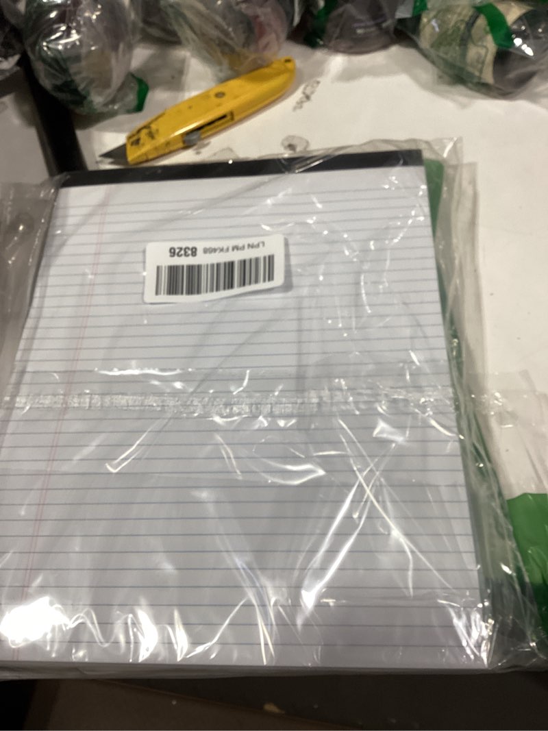 Condition photo showing New/Like New for 6 pack legal pads 8.5 x 11 college ruled 300 sheets note pads 8.5 x 11 notepads perforated writing pads 8.5 x 11 pads of paper lined white paper, 50 sheets per notebook for office & school supplies 8.5 x 11 in - white 6 pack