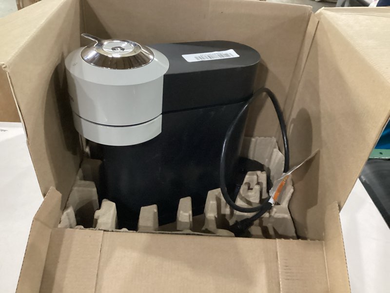 Condition photo showing As Is for Not tested ***missing parts ***Nespresso Vertuo Next Coffee and Espresso Maker by Breville, with Aeroccino Milk Frother, Light Grey Machine + Frother Gray