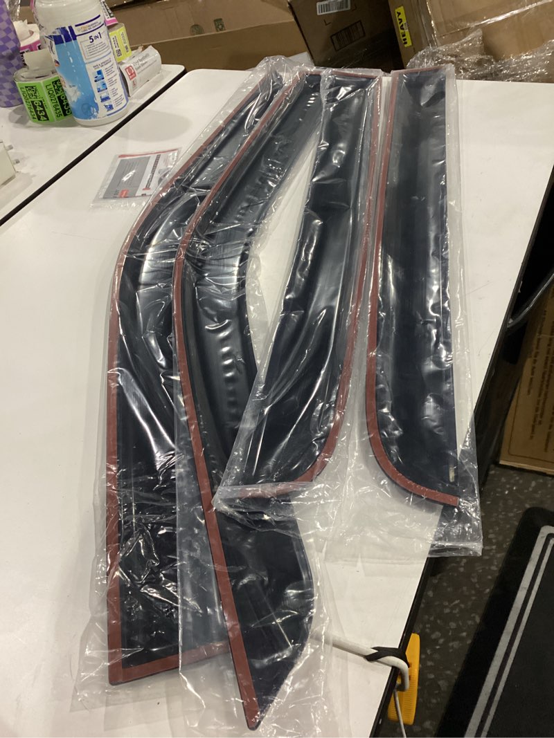 Condition photo showing As Is for rain guards compatible with hyundai tucson 2022 2023 2024 2025 2026, tape-on side window wind deflectors & visors out-channel 2022-2026 tucson rain guard black - 6 pcs 2022-2025 hyundai tucson (tape-on)