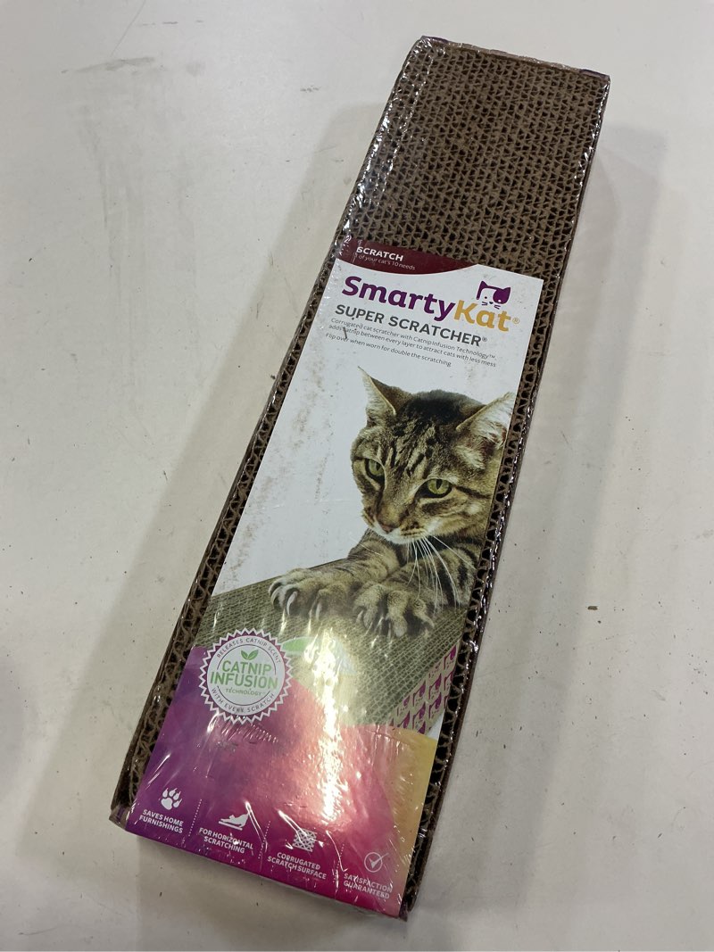 Condition photo showing New/Like New for smartykat super scratcher single wide with catnip infusion technology corrugate cat scratch pad  durable & reversible