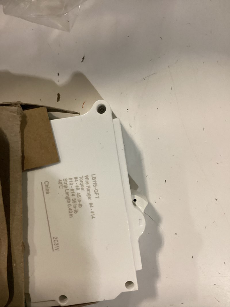 Condition photo showing Good Condition for leviton 15a 1-pole plug-on gfci branch circuit breaker, thermal magnetic, 120 vac, lb115-gft, white