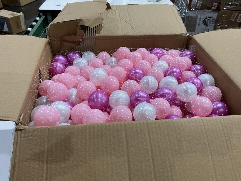 Condition photo showing Good Condition for soft plastic ball pit balls, 100 200 500pcs plastic toy balls for  kids, crush proof stress balls for baby toddler birthday party, ball pits play tent, baby pool water toys, party decoration purple pink white 100 balls