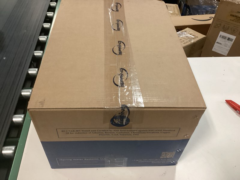 Condition photo showing New/Like New for ispring rcc7ak, nsf certified, 75 gpd, alkaline 6-stage reverse osmosis system, ph+ remineralization ro water filter system under sink, patented top-mounted faucet design for easy installation brushed nickel 6-stage, alkaline