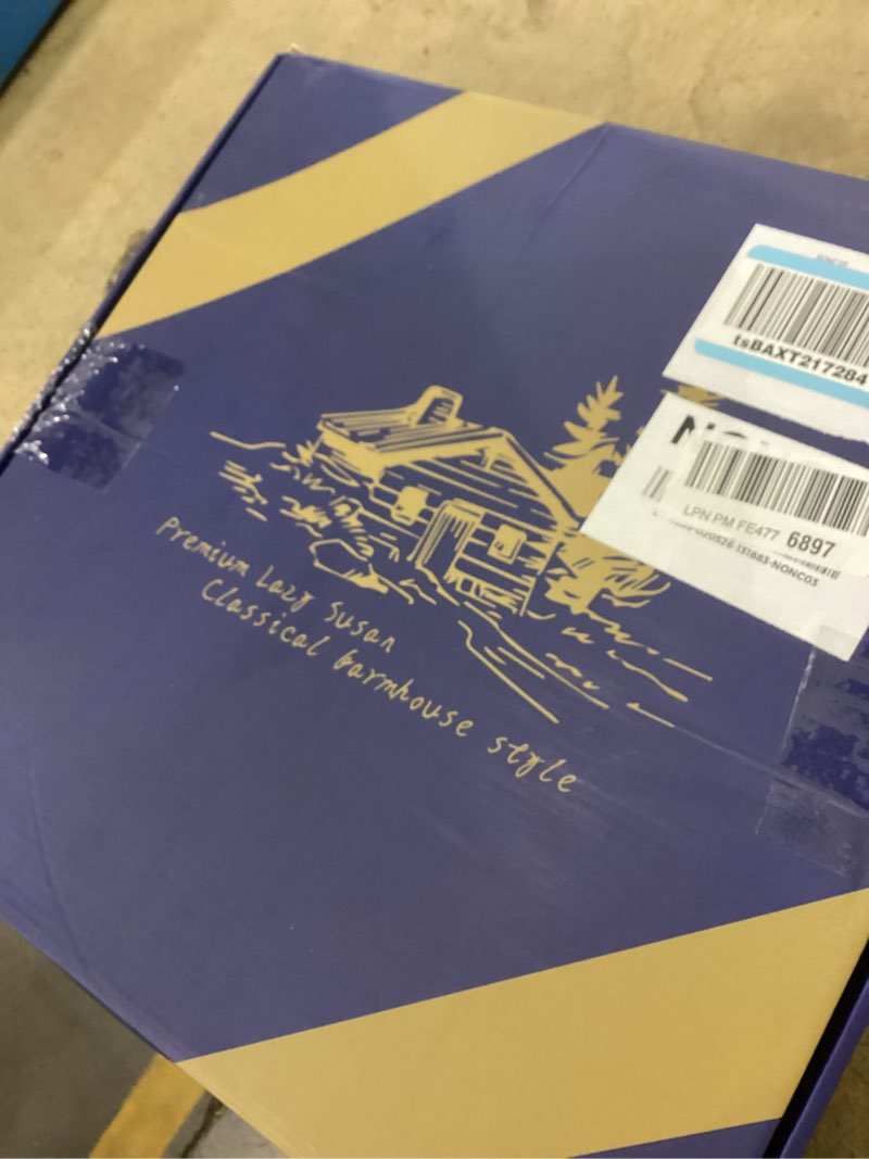 Condition photo showing As Is for Premium lazy susan classical farmhouse style 