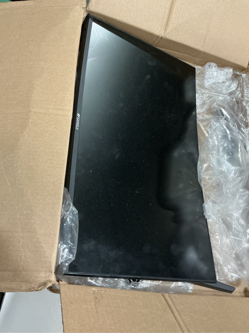 Condition photo showing As Is for SANSUI 24 Inch Curved 240Hz Gaming Monitor FHD 1080P, 1500R Curve Computer Monitor, 124%sRGB, 3000:1 Contrast Ratio, HDR, FreeSync, MPRT 1Ms, Low Blue Light, HDMI DP ports.(ES-G24C1 PRO DP Cable Incl) 24 Inch 24" Curved/FHD/240Hz/HDMI+DP