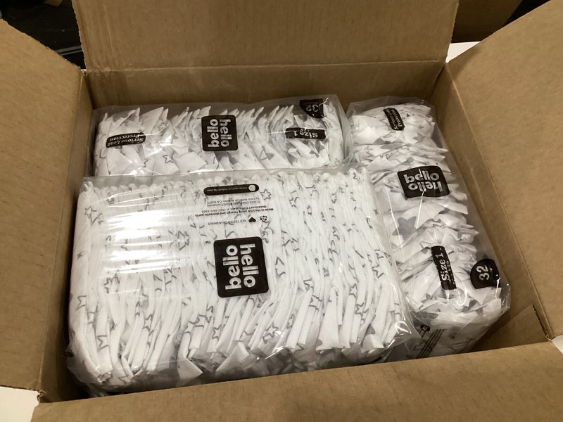 Condition photo showing Good Condition for Hello Bello Diapers, Size 1 (8-12 lbs) Superstars - 128 Count Value Pack of Premium Disposable Baby Diapers, Hypoallergenic with Soft, Cloth-Like Feel Superstars Size 1 (128 Count)