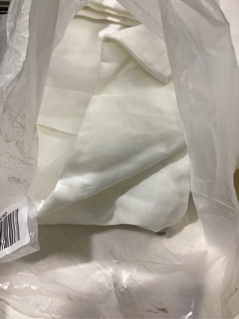 Condition photo showing Good Condition for miulee non-see-through privacy linen curtains 2 panels, light filtering window curtains farmhouse textured back tab semi sheer drapes for bedroom living room, 52 x 84 inches long, natural white 52"w x 84"l (pack of 2) natural