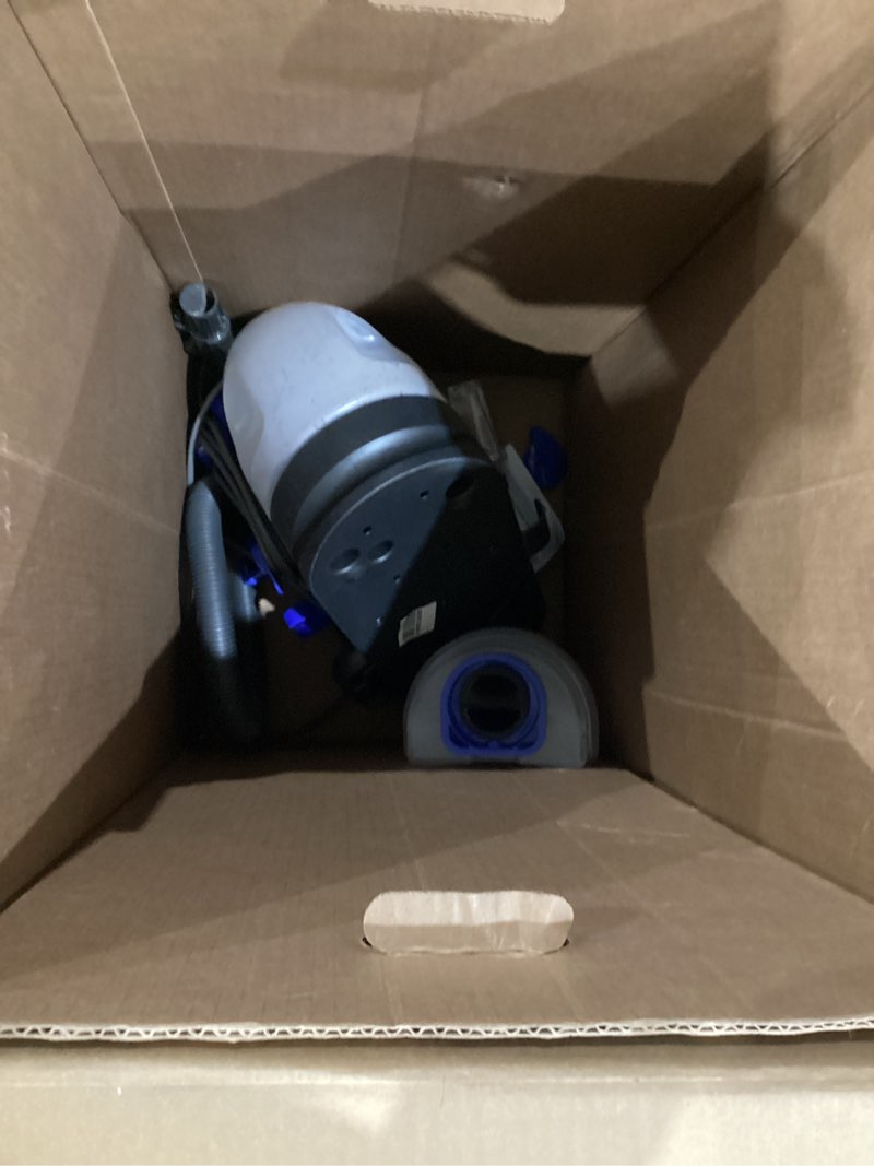 Condition photo showing As Is for bissell little green pet deluxe portable carpet cleaner and car/auto detailer, 3353, gray/blue little green deluxe