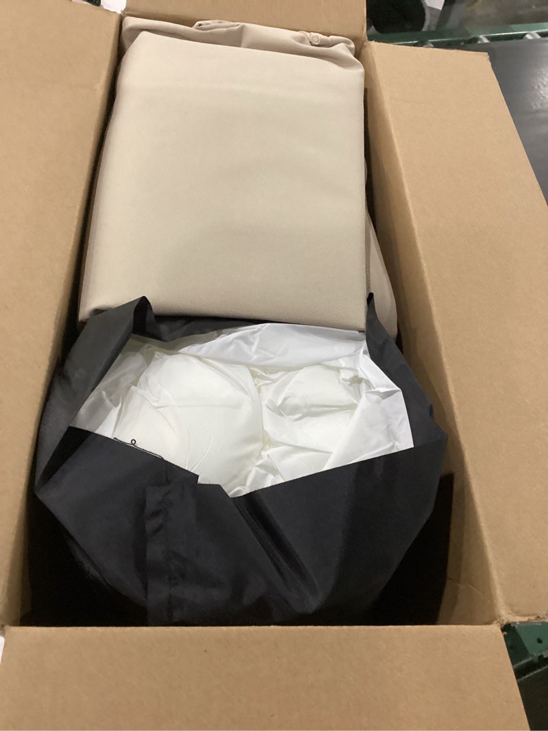 Condition photo showing Good Condition for favoyard outdoor loveseat cushion 46 x 26 inch water-resistant & 3-year fade resistant patio furniture cushions with removable cover, ties and hidden zipper for sofa bench couch pads set of 3, beige beige 46 x 26 x 4 in