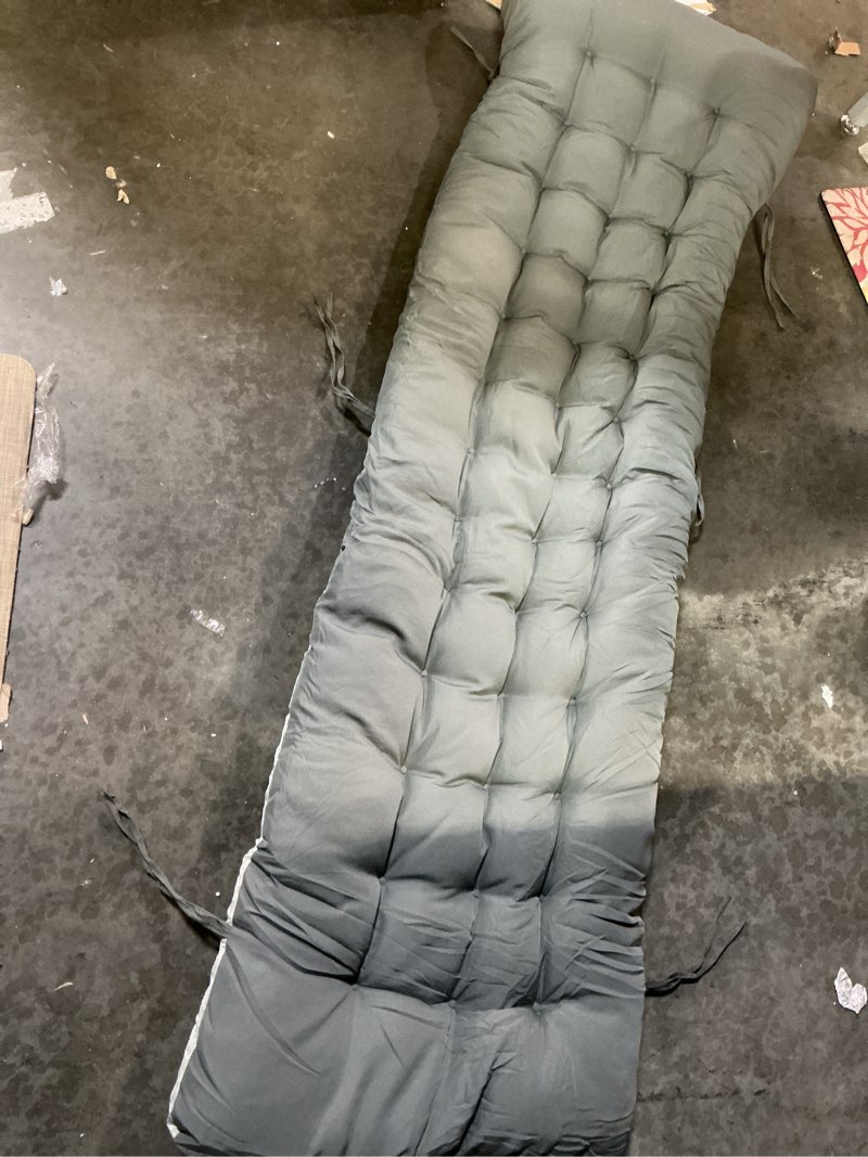 Condition photo showing Good Condition for sun lounger chair cushions,67-inch lounge chaise cushion sun lounger mattress with non-slip back elastic sleeve for garden outdoor/indoor/sofa/tatami/car seat/bench (gray)