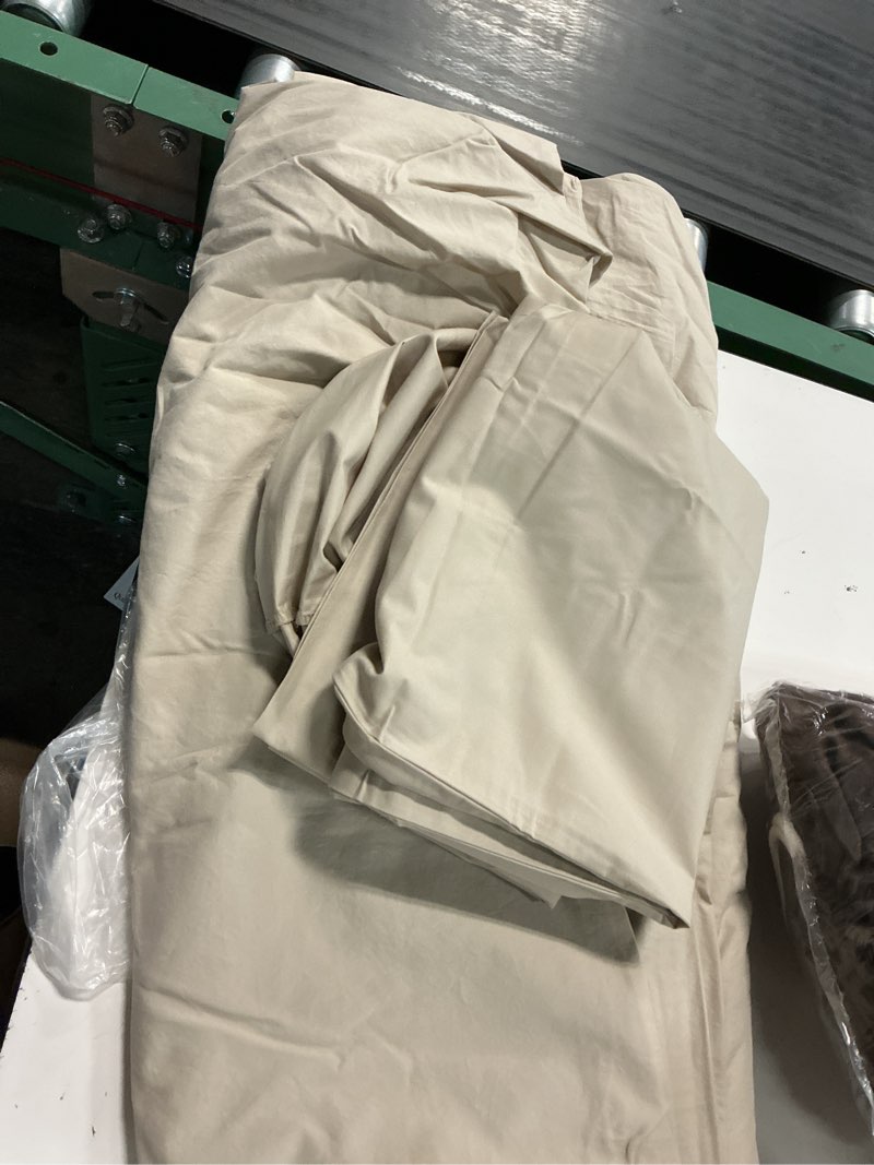 Condition photo showing Good Condition for european linen duvet cover set queen size color  champage