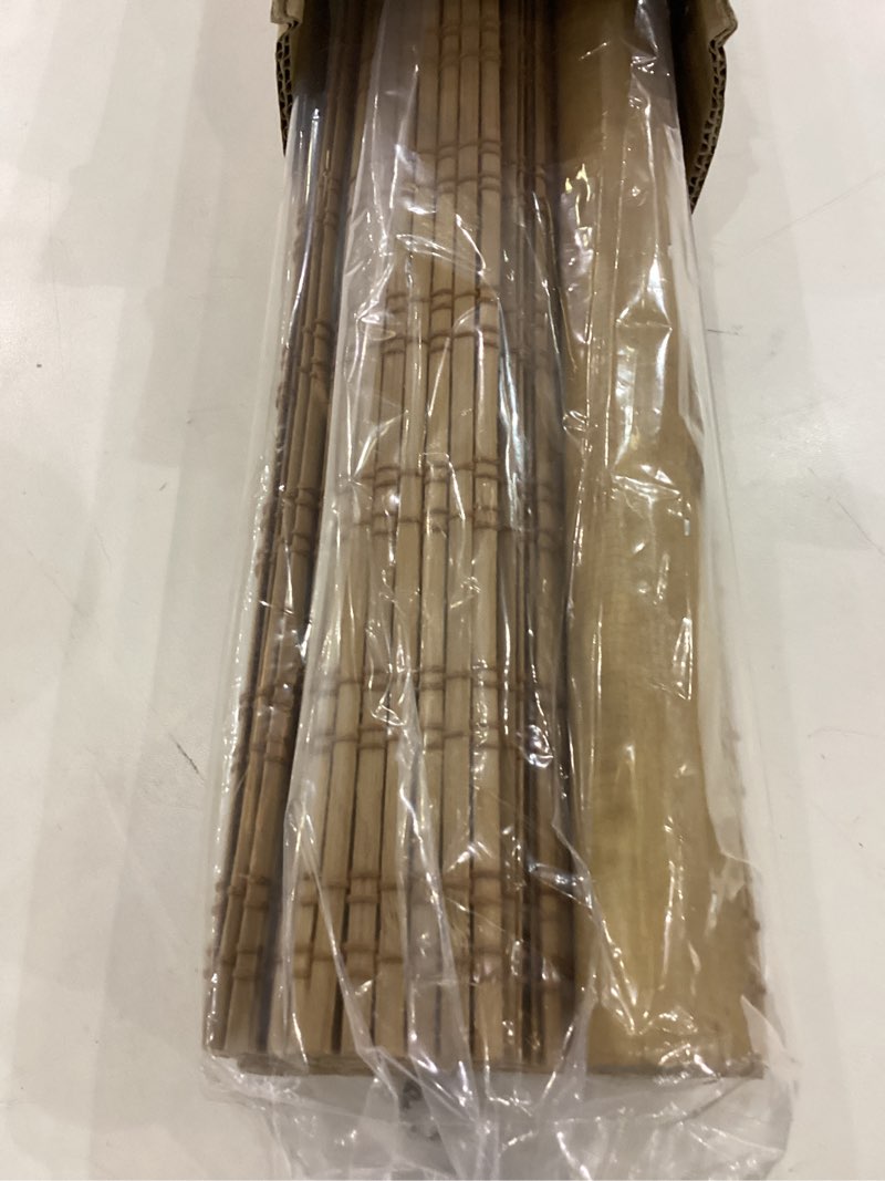 LazBlinds No Tools No Drill Cordless Bamboo Roman Shades, Light Filtering Window Treatment, Roll Up 