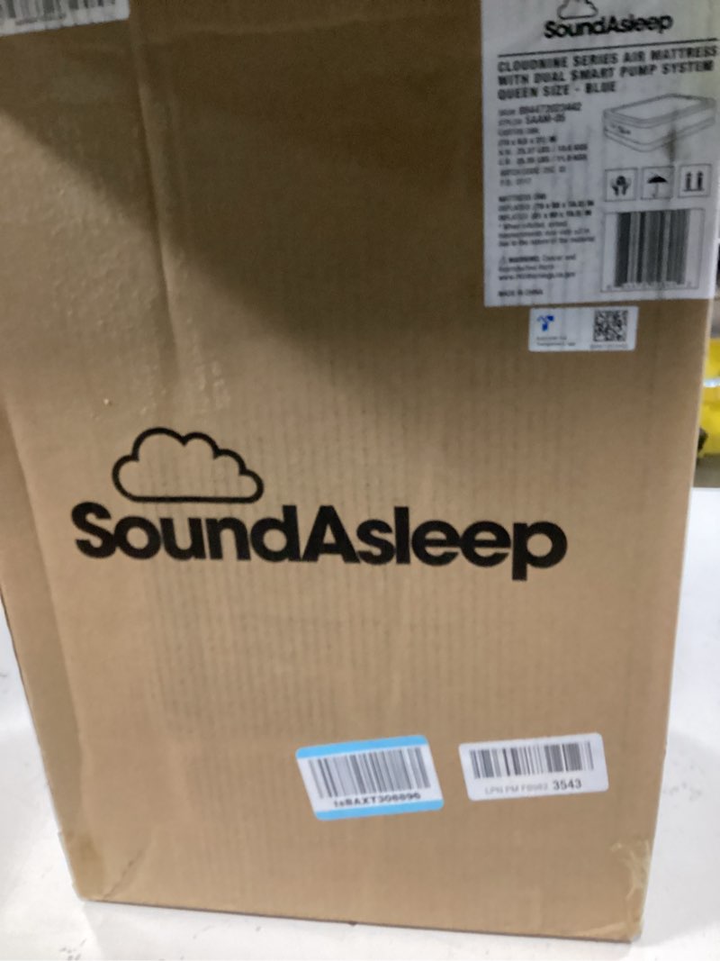 Condition photo showing As Is for SoundAsleep Products SoundAsleep CloudNine Series Air Mattress with Dual Smart Pump Technology Queen Size