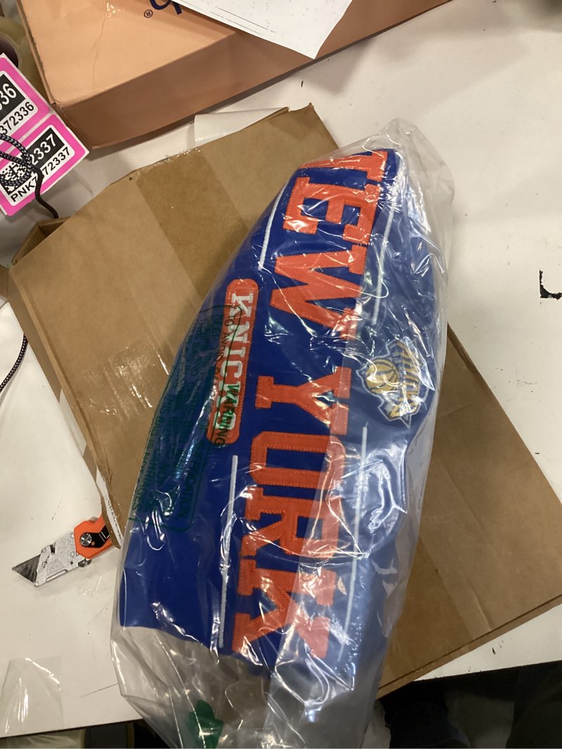 Condition photo showing New/Like New for blue 84 nba unisex-adult nba officially licensed crewneck sweatshirt varsity new york knicks small team color