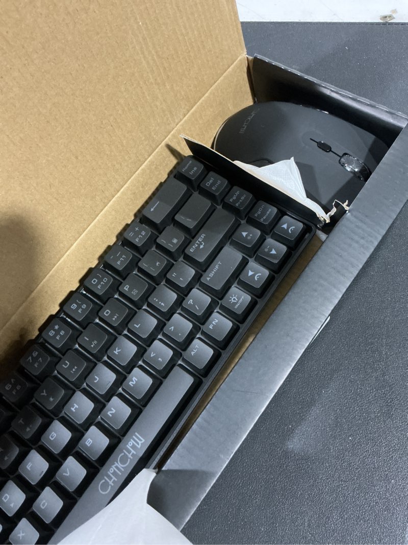 Condition photo showing New/Like New for CHONCHOW 60% Wireless Gaming Keyboard and Mouse Combo, RGB Backlit Rechargeable LED Light Up Keyboards,Wireless Gaming Mouse and Keyboard for Xbox PS4 PS5 PC Laptop -Black