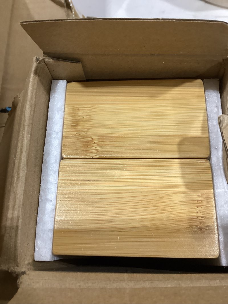 Condition photo showing Good Condition for lixple bamboo drawer organizer, narrow stackable cutlery tray for kitchen, 2 pcs silverware & utensil box, 12" x 3" x 2" (outer), 11.3" x 2.3" x 1.77" (inner) 12 x 3 x 2 inch yellow